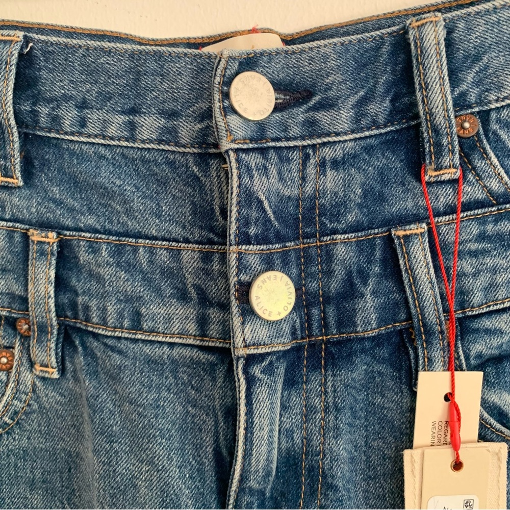 Alice + Olivia Cool Double Waistband Jeans Size 29 - Picture 7 of 13